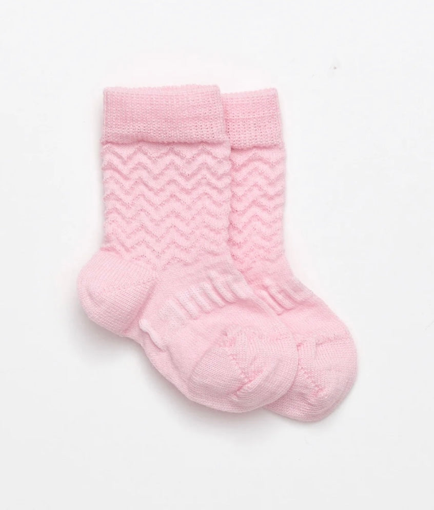 Merino Wool Crew Socks | BABY | Petal