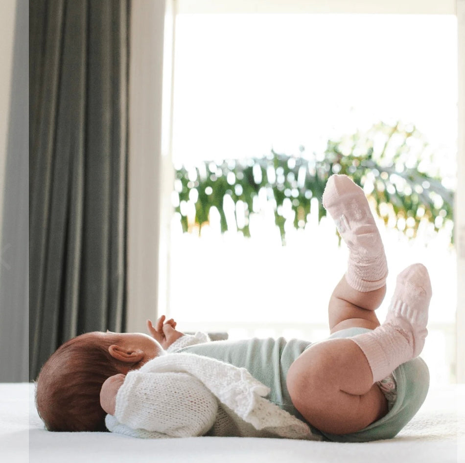 Merino Wool Crew Socks | BABY | Petal